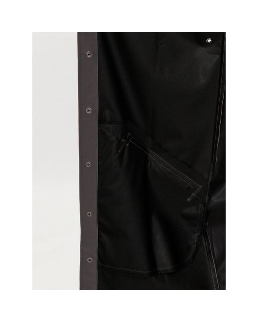 Rains Gray Regenjacke Long Jacket W3 12020 Regular Fit