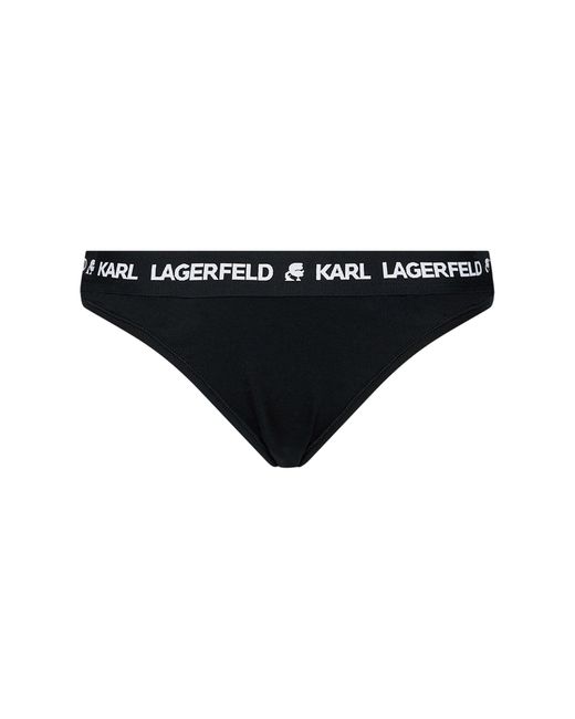 Karl Lagerfeld Black Klassischer Damenslip Logo 211W2111