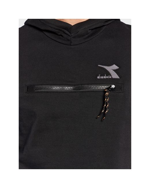 Diadora Sweatshirt Drift 102.178668 Relaxed Fit in Black für Herren