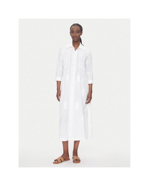 Selmark White Sommerkleid Bc196 Relaxed Fit