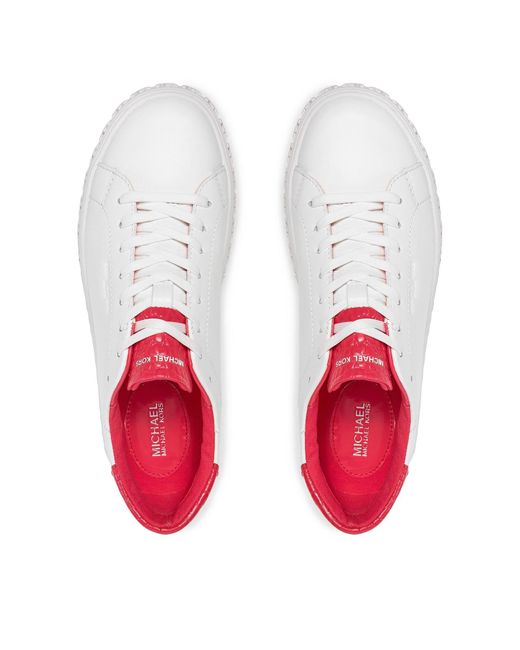 MICHAEL Michael Kors White Sneakers grove lace up 43s3gvfs2l geranium