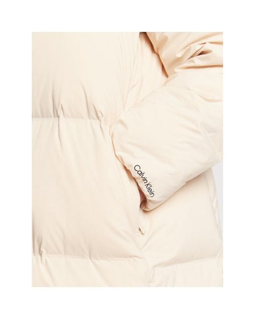 Calvin Klein White Daunenjacke Seamless Lofty K20K204691 Écru Regular Fit