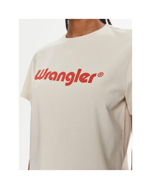 Wrangler White T-Shirt 112350305 Écru Regular Fit
