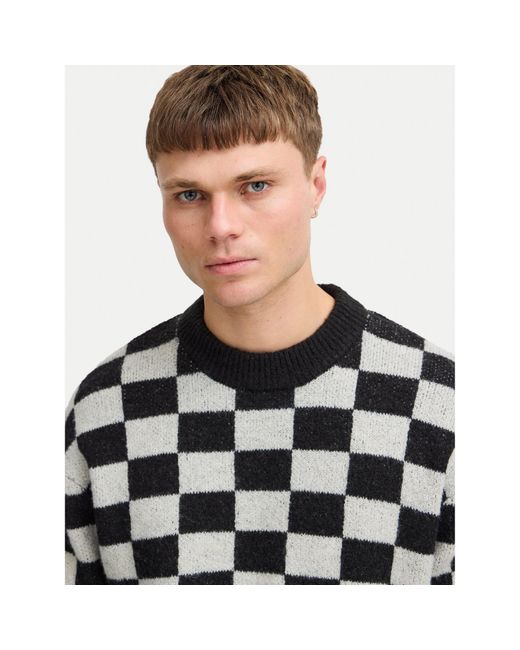 Solid Pullover Malloy 21108281 Regular Fit in Black für Herren
