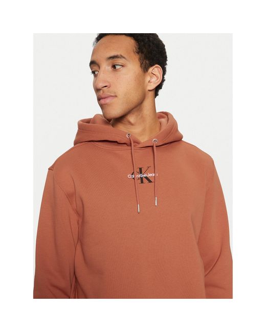 Calvin Klein Sweatshirt J30J323749 Regular Fit in Orange für Herren