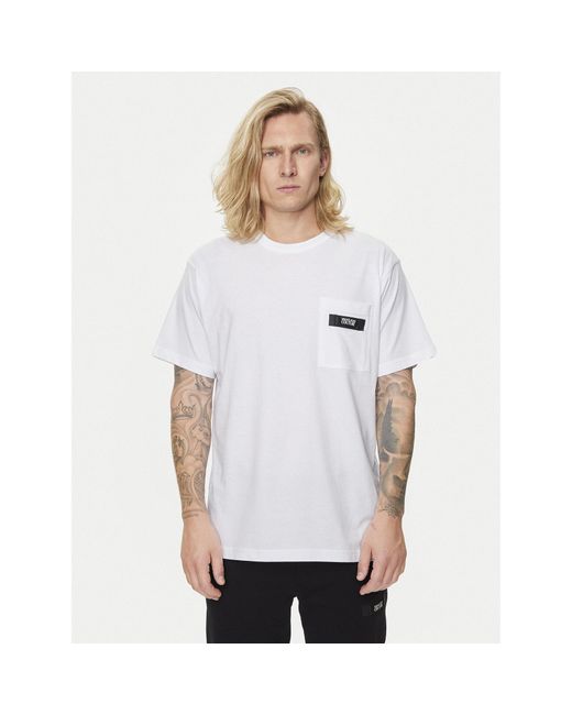 Versace T-Shirt 76Gahe05 Weiß Regular Fit in White für Herren