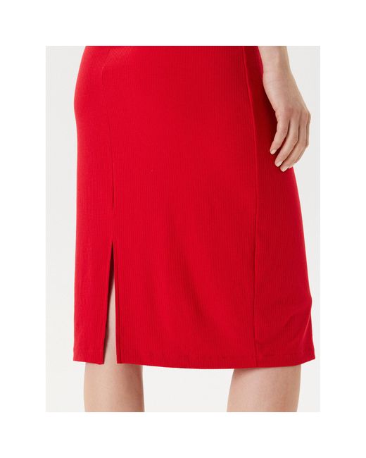 Tommy Hilfiger Red Kleid Für Den Alltag Dw0Dw19721 Slim Fit