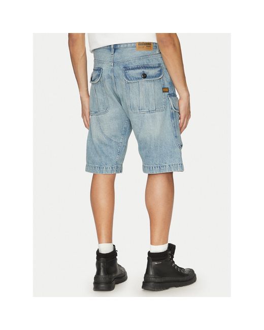 G-Star Jeansshorts Bend 3D Cargo D26528-D788 H119 Relaxed Fit in Blue für Herren