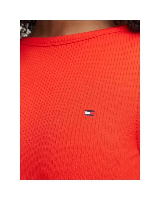 Tommy Hilfiger Red Kleid Für Den Alltag Ww0Ww49312 Regular Fit