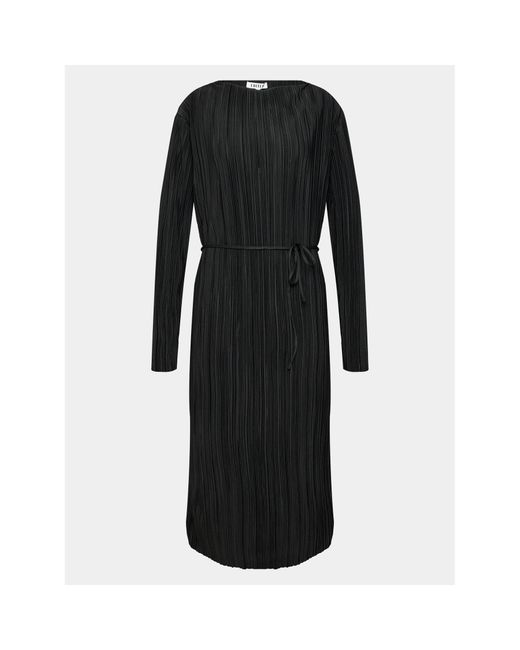 EDITED Black Kleid Für Den Alltag Mika Straight Fit