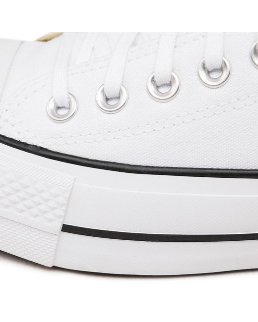 Converse White Sneakers Aus Stoff Ctas Lift Ox 560251C Weiß