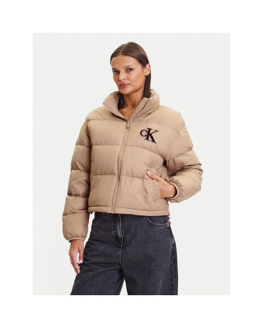 Calvin Klein Natural Daunenjacke Graphic Logo Lv047D503G Regular Fit