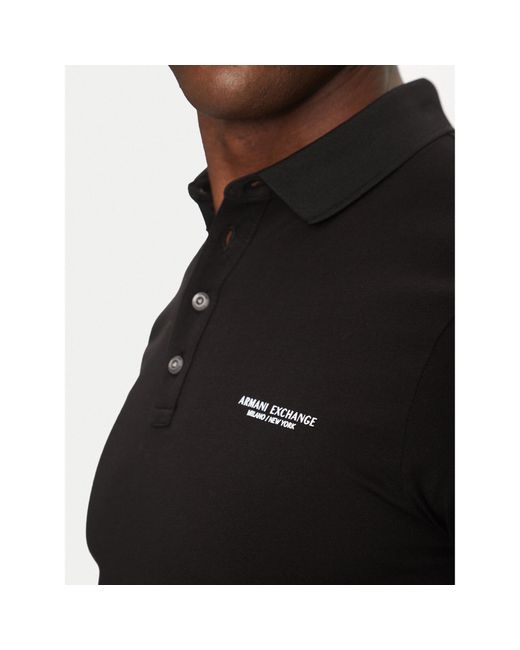 ARMANI EXCHANGE Poloshirt 8Nzf80 Z8H4Z 1200 Regular Fit in Black für Herren