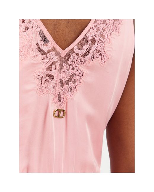 Twinset Pink Abendkleid 251Tp2370 Regular Fit