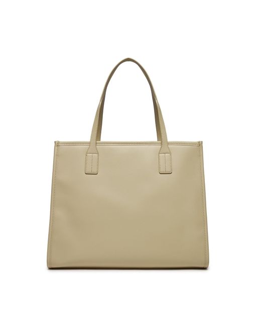 Tommy Hilfiger Natural Handtasche Th City Tote Aw0Aw15690 Weiß