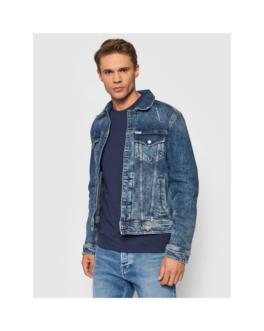 Guess Jeansjacke M1Yxn1 D47Ii Regular Fit in Blue für Herren