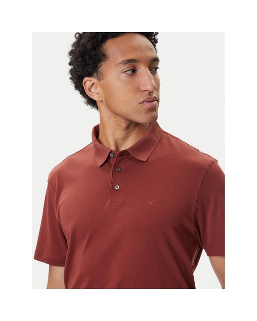 Calvin Klein Poloshirt Supima Lv04Lb276G Regular Fit in Red für Herren