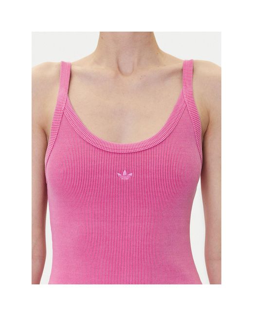 Adidas Pink Kleid Für Den Alltag Ribbed Ji5750 Slim Fit