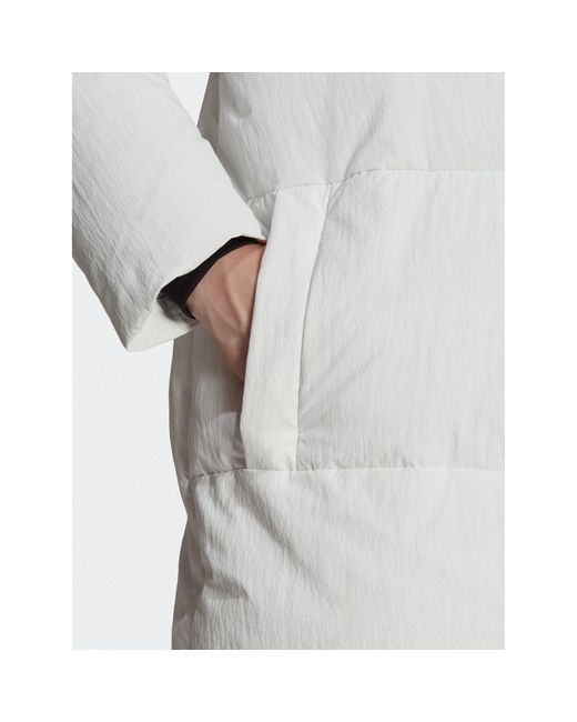 Adidas White Daunenjacke Big Baffle Down Coat Hn9939 Weiß Loose Fit