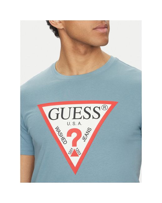 Guess T-Shirt M2Yi71 I3Z14 Regular Fit in Blue für Herren