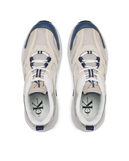 Calvin Klein Sneakers Retro Tennis Su-Mesh Ym0Ym00589 in White für Herren