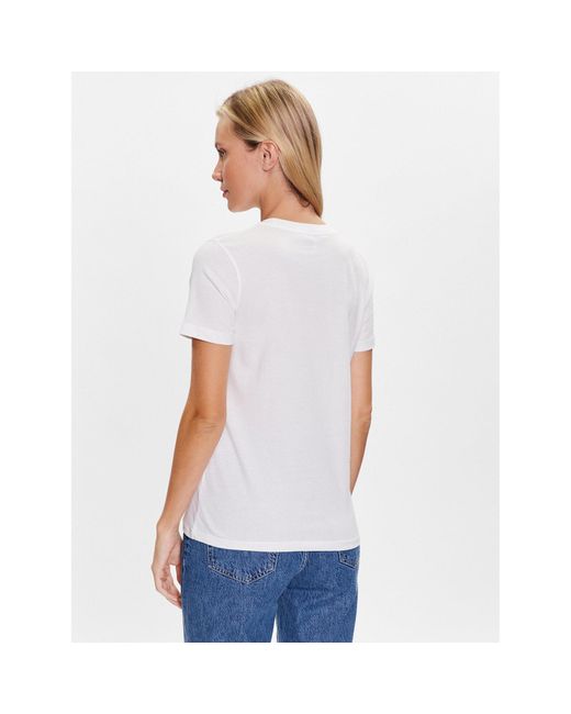 Tommy Hilfiger White T-Shirt Exploded Ww0Ww40051 Weiß Regular Fit