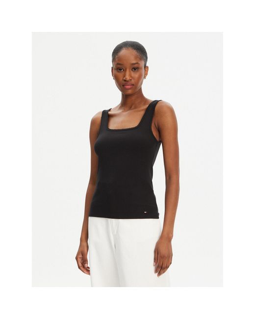Tommy Hilfiger Black Top Ww0Ww45444 Slim Fit