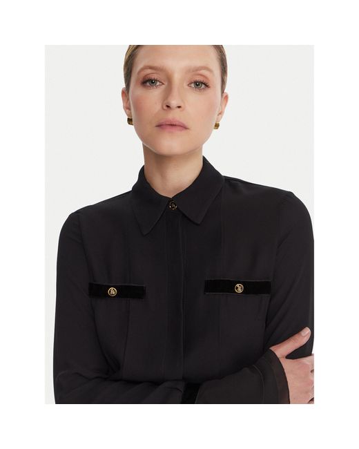 Elisabetta Franchi Black Hemd Ca-131-57E2-V390 Regular Fit