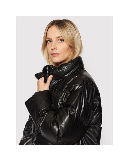MICHAEL Michael Kors Black Jacke Aus Kunstleder Lucas Mf1203V3Zb Regular Fit