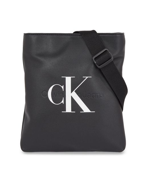 Calvin Klein Schwarze umhängetasche mit logoaufdruck in Black für Herren