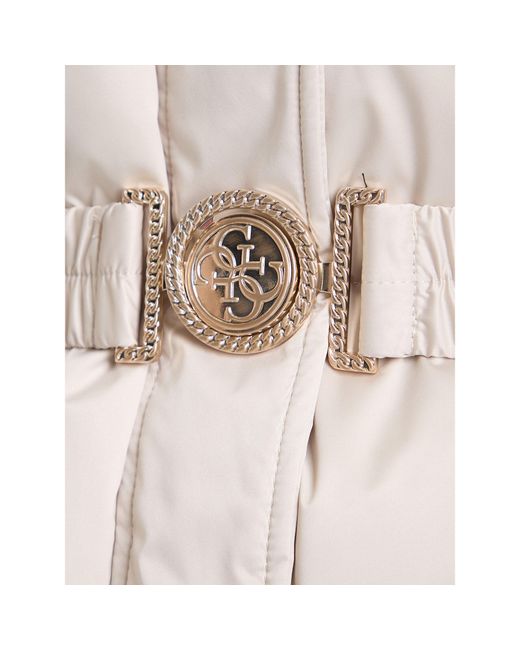 Guess White Daunenjacke W5Bl30 W2802 Écru Regular Fit
