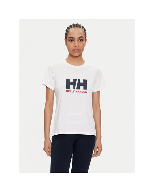 Helly Hansen White T-Shirt W Hh Logo T-Shirt 2.0 34465 Weiß Regular Fit
