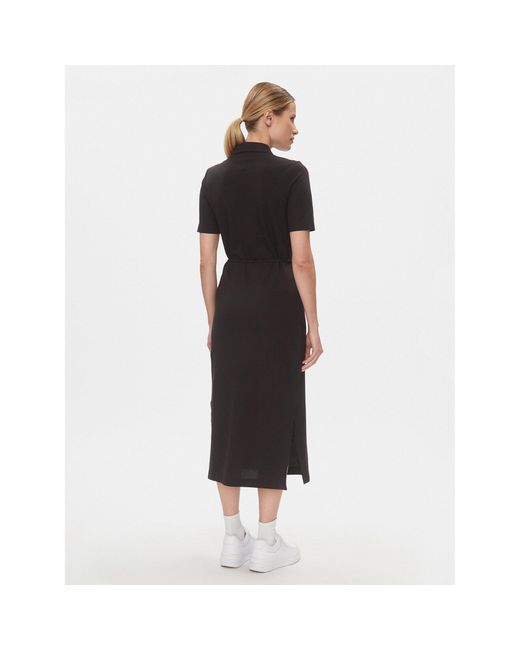 Tommy Hilfiger Black Kleid Für Den Alltag Reg Breton Midi Polo Dress Ss Ww0Ww42030 Regular Fit