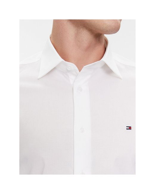 Tommy Hilfiger Hemd Cl Flex Poplin Rf Shirt Mw0Mw31219 Weiß Regular Fit in White für Herren