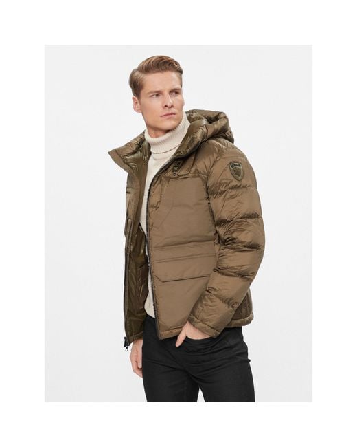 Blauer Daunenjacke 23Wbluc03008 Grün Regular Fit in Brown für Herren