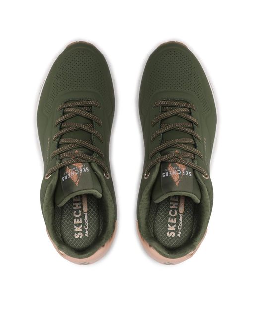 Skechers Green Sneakers Uno Shimmer Away 155196/Olv