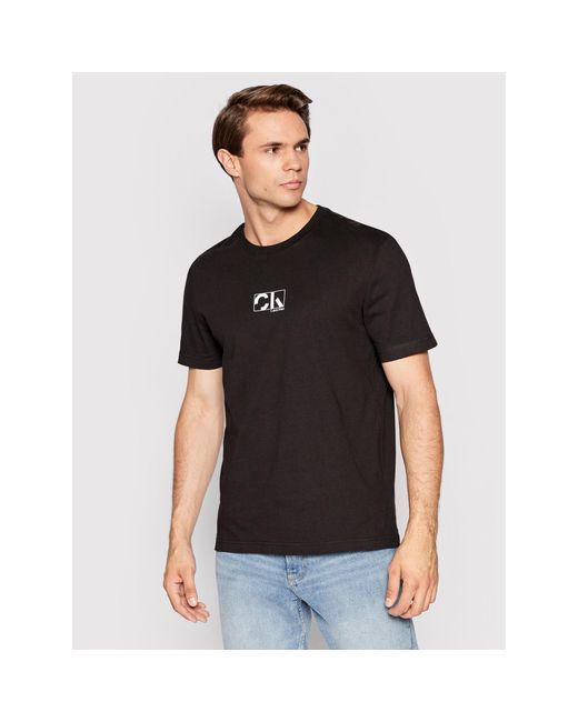 Calvin Klein T-Shirt Graphic Box Logo K10K109799 Regular Fit in Black für Herren