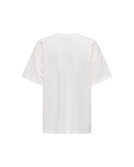 ONLY White T-Shirt Vivvi 15346761 Regular Fit