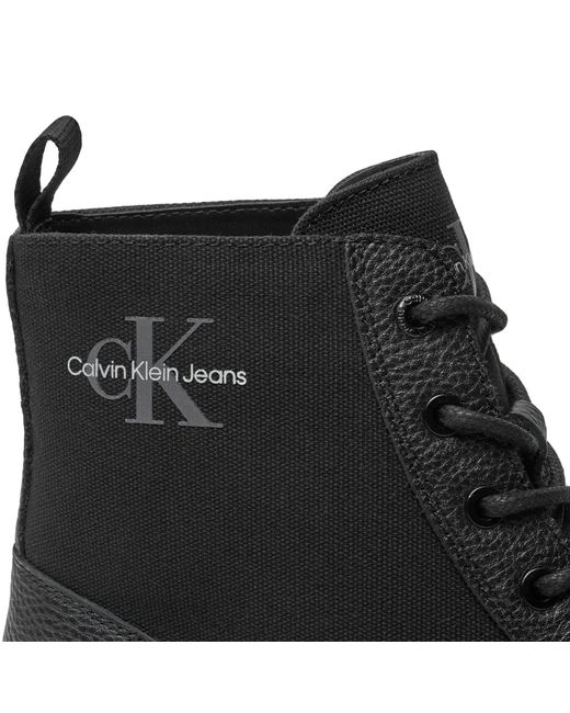 Calvin Klein Schnürschuhe Eva Boot Mid Laceup Mix Mtr Ym0Ym00982 in Black für Herren
