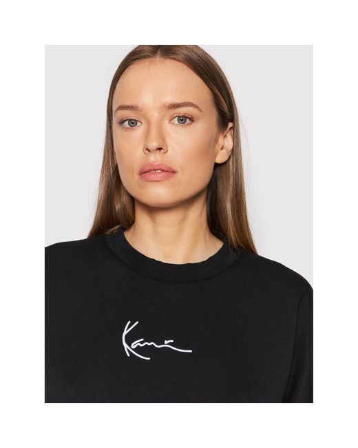 Karlkani Black Sweatshirt Small Signature 6129362 Relaxed Fit