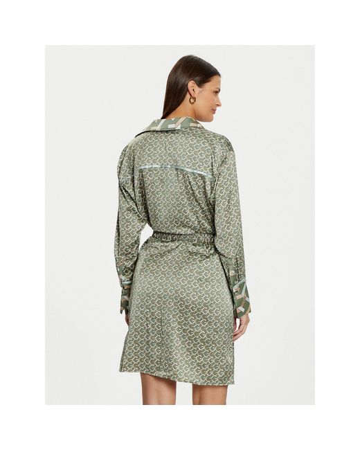 Guess Green Hemdkleid W5Rk40 Wf1T2 Regular Fit