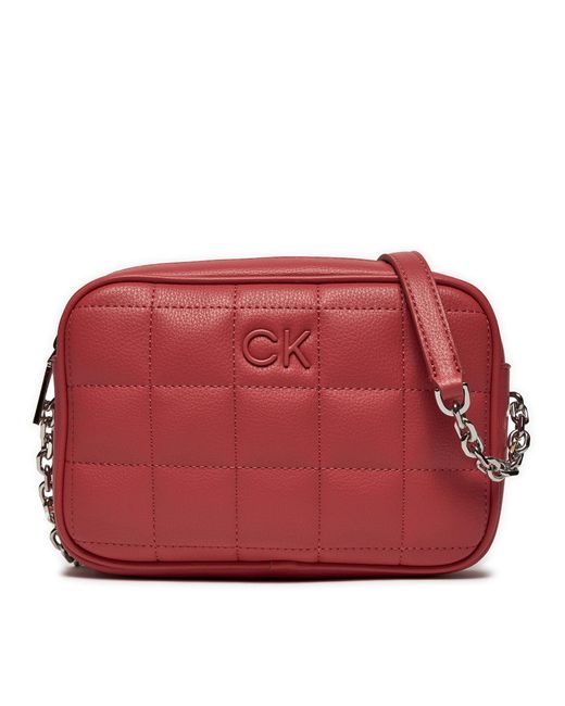 Calvin Klein Red Handtasche ck square quilt k60k612331 magenta 0jv