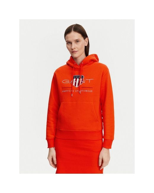 Gant Red Sweatshirt Archive Shield 4200276 Regular Fit
