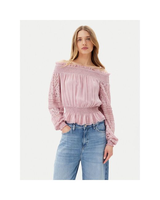 Guess Red Bluse W5Gh0S We550 Regular Fit