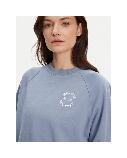 Tommy Hilfiger Blue Sweatshirt Uw0Uw05792 Regular Fit