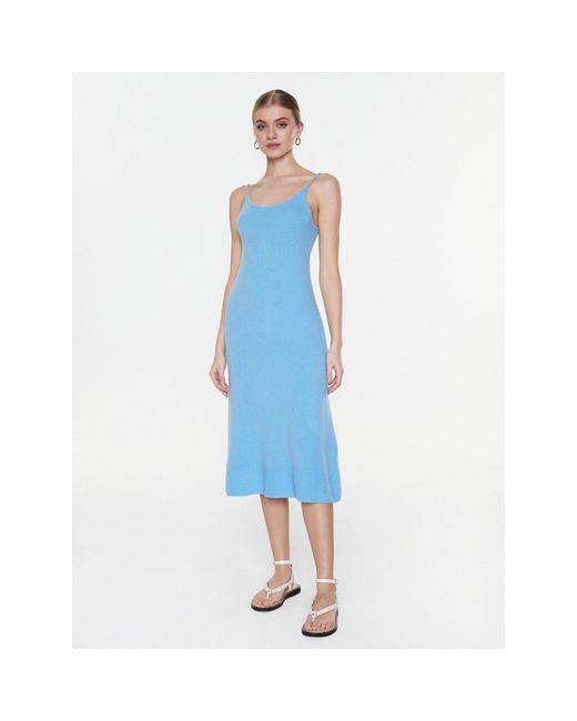 American Vintage Blue Kleid Für Den Alltag Damsville Dam14Ae23 Regular Fit