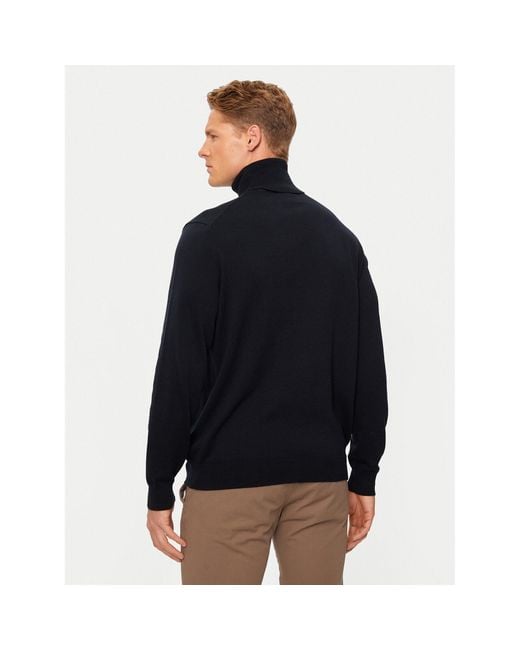 Gant Rollkragenpullover Classic 8030563 Regular Fit in Blue für Herren