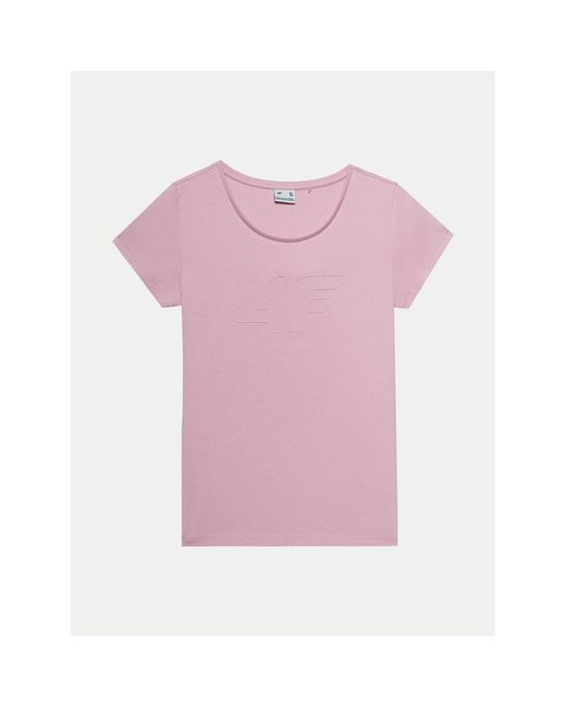 4F Pink T-Shirt Wss24Ttshf1163 Slim Fit
