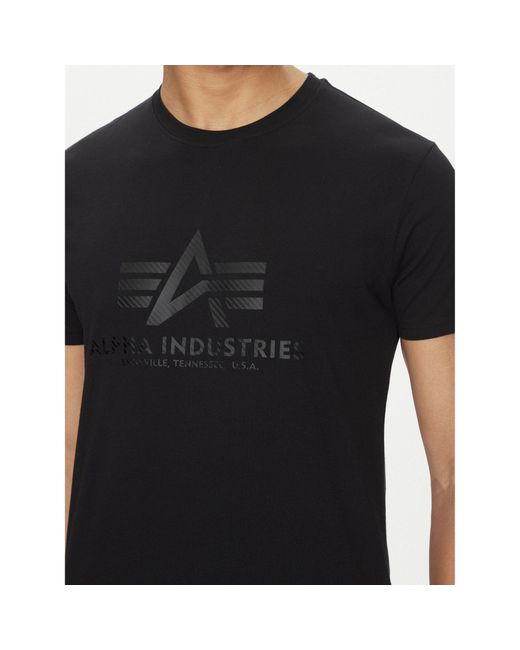 Alpha Industries T-Shirt Basic 100501 Regular Fit in Black für Herren