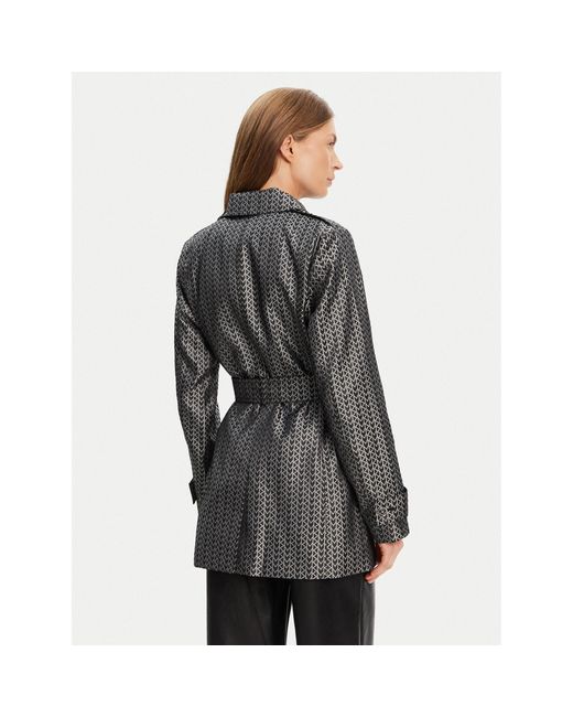 MICHAEL Michael Kors Black Tenchcoat Mt520Iphn8 Regular Fit